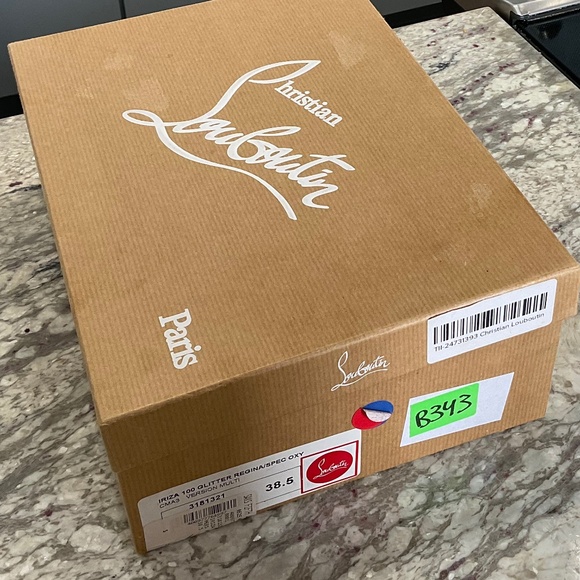 Christian Louboutin Ariza Glitter 100mm 38.5 - Picture 8 of 9